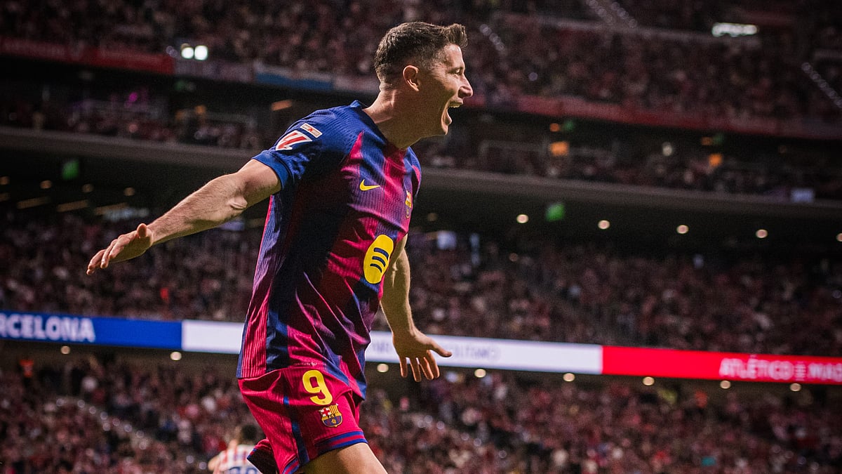 Robert Lewandowski scores the decisive goal for Catalans against Atletico Madrid in matchday 30 La Liga 2025-26. - X/FC Barcelona