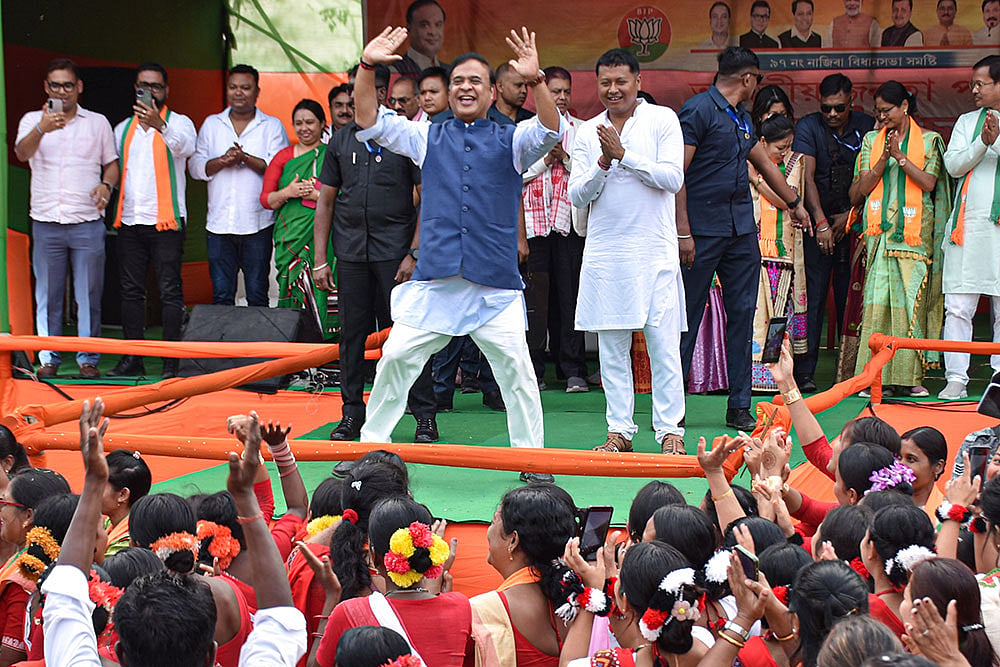 Assam polls: Himanta Biswa Sarma at election rally in Sivasagar