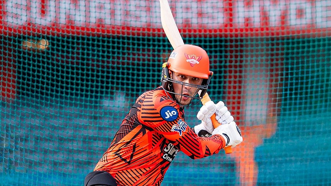 Abhishek Sharma in training ahead of SRH vs LSG IPL 2026 match at Hyderabad.  - SunRisers/X