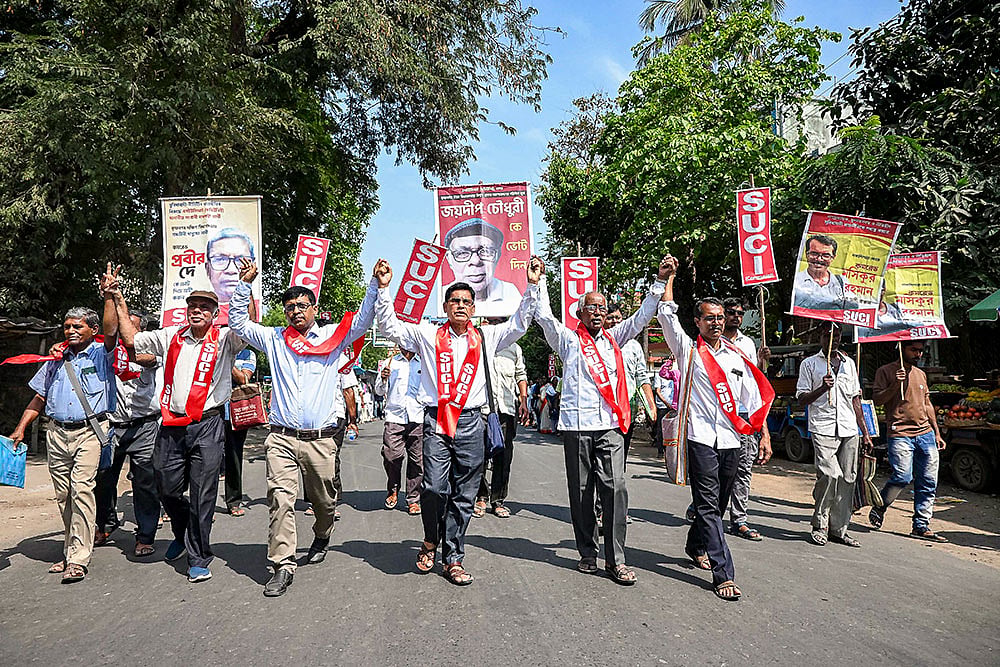 SUCI(C) candidates file nominations in Krishnanagar