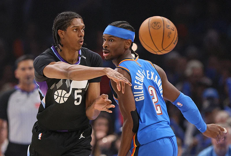 Oklahoma City Thunder Vs Utah Jazz NBA photo gallery-Cody Williams