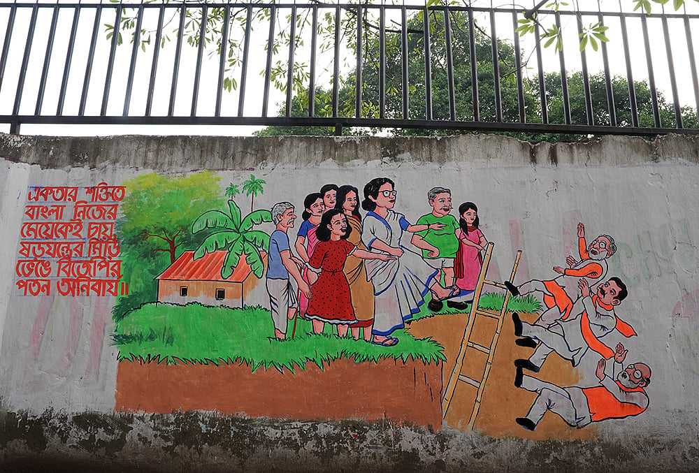 Wall Graffiti at Tiljala near Park Circus 
