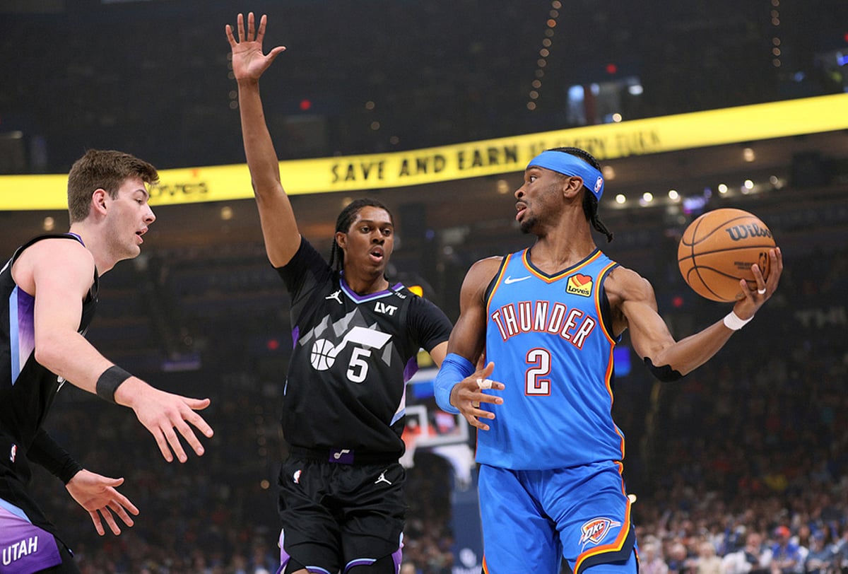 Oklahoma City Thunder Vs Utah Jazz NBA photo gallery-Shai Gilgeous-Alexander