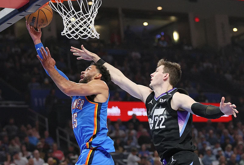 Oklahoma City Thunder Vs Utah Jazz NBA photo gallery-Ajay Mitchell