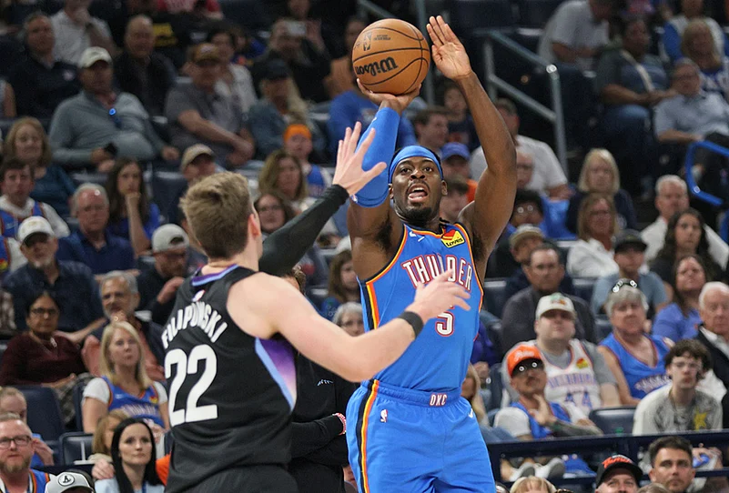 Oklahoma City Thunder Vs Utah Jazz NBA photo gallery-Luguentz Dort