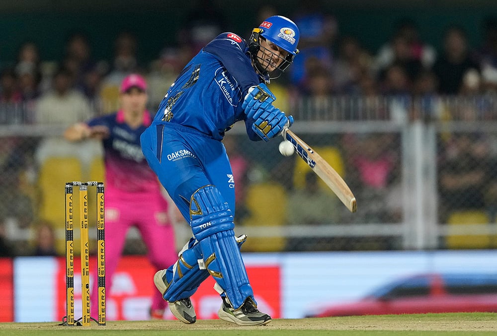 RR vs MI Indian Premier League match photos- Ryan Rickelton
