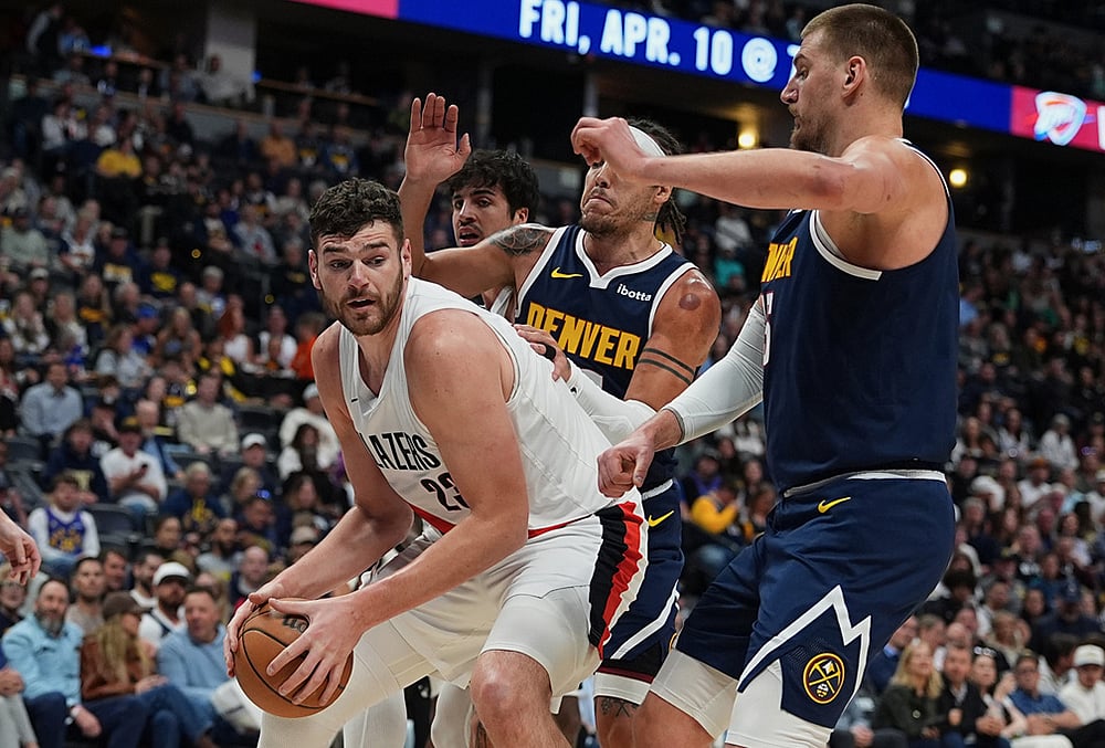 denver nuggets vs portland trail blazers nba basketball-Donovan Clingan