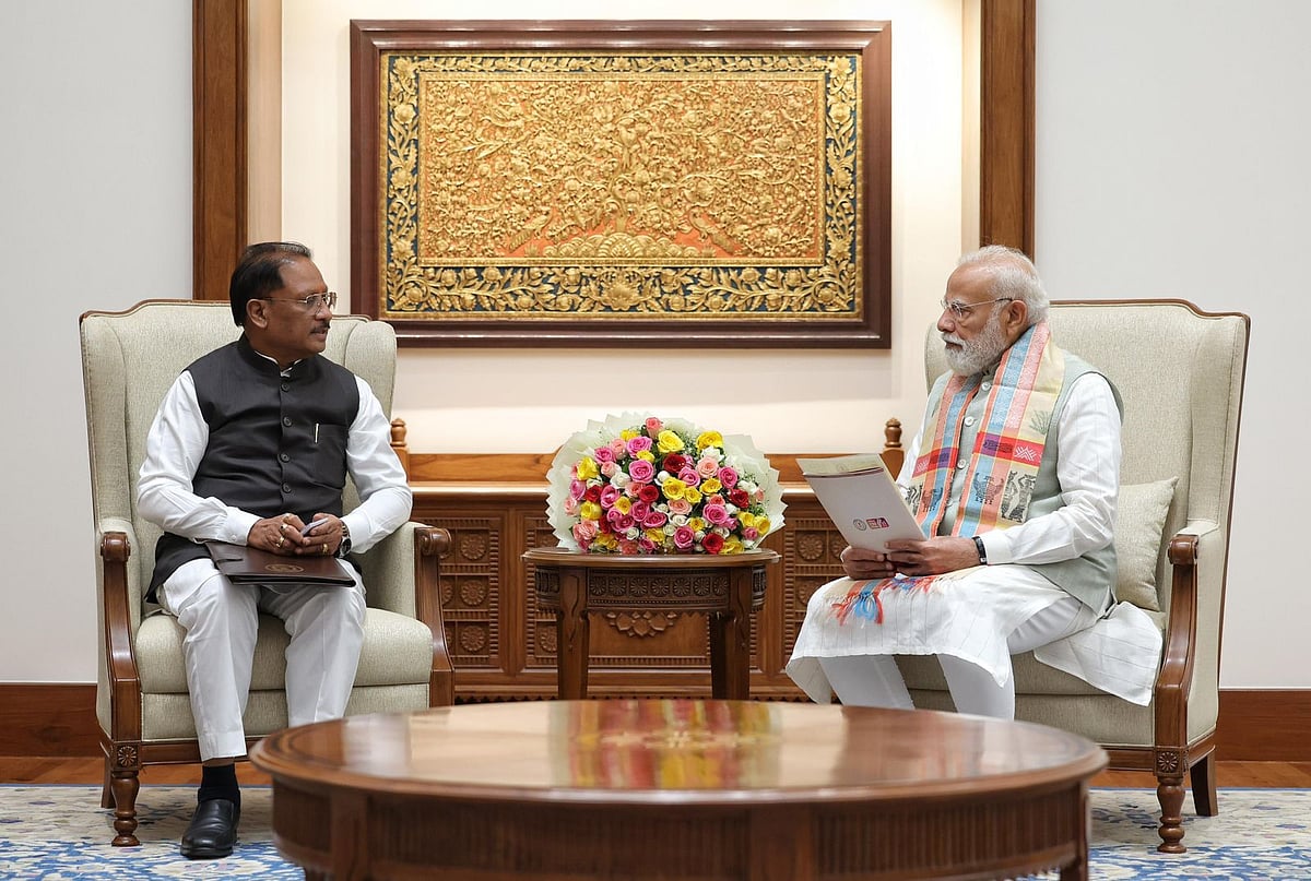 Chhattisgarh CM Vishnu Deo Sai with PM Modi - null