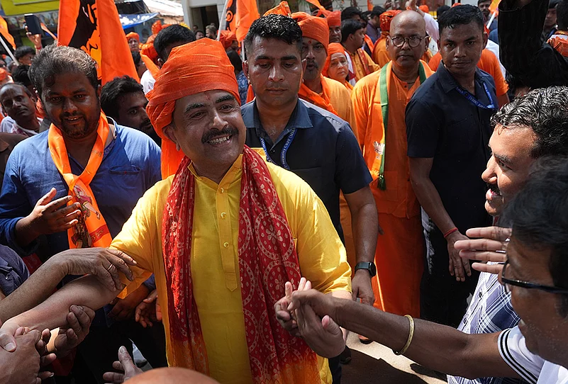 Election campaign of BJP leader Suvendu Adhikari on the occasion of Ramnavami