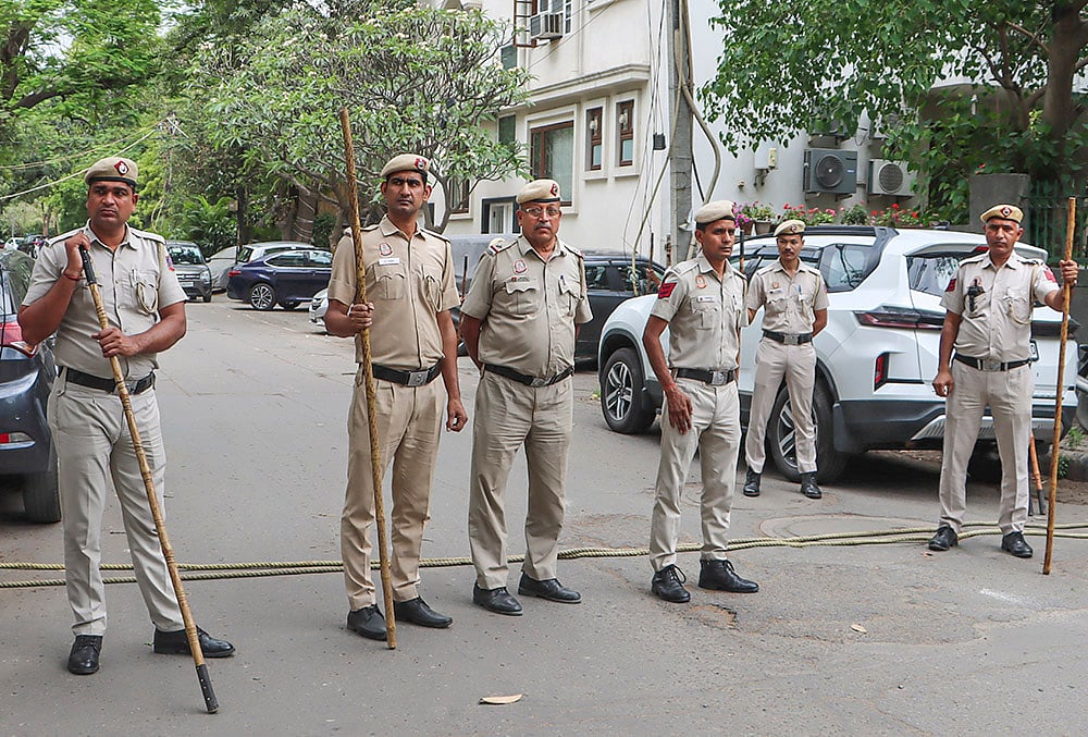 Assam Police at Pawan Kheras residence in national capital
