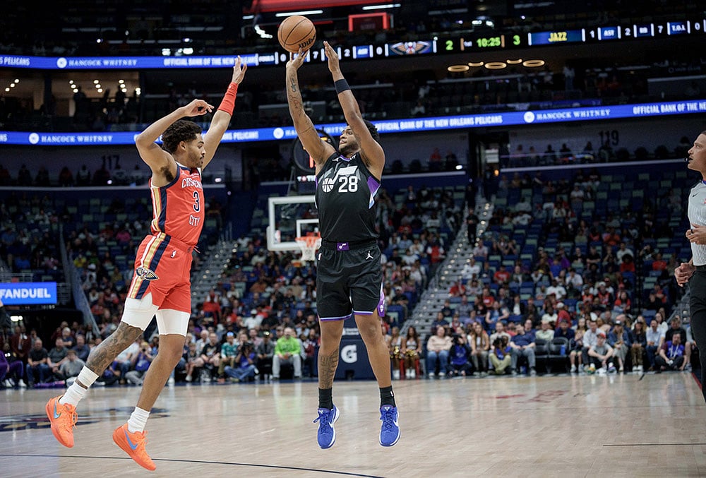 New Orleans Pelicans 156-137 Utah Jazz NBA basketball-Brice Sensabaugh