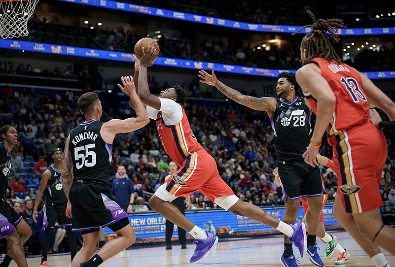 New Orleans Pelicans 156-137 Utah Jazz NBA basketball-Derik Queen