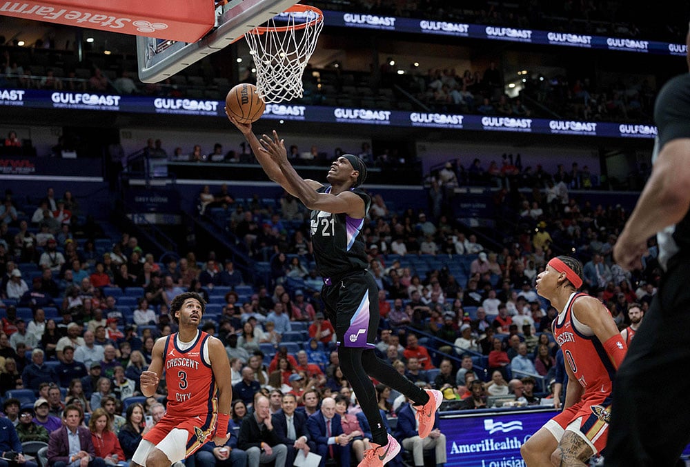 New Orleans Pelicans 156-137 Utah Jazz NBA basketball-Bez Mbeng