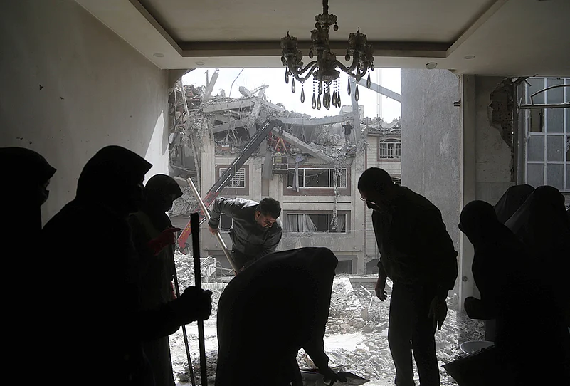 Destruction in Iran