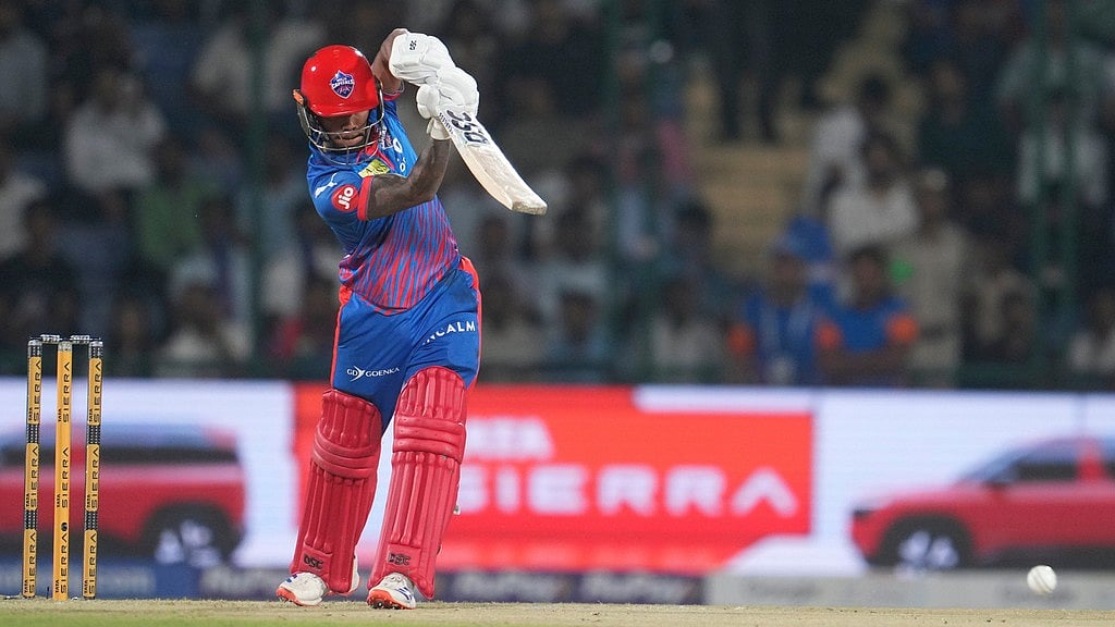 Delhi Capitals' Pathum Nissanka plays a shot during the Indian Premier League match between Delhi Capitals and Gujarat Titans in New Delhi. - AP/Manish Swarup