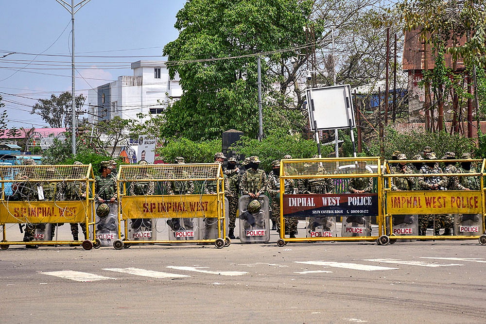 Situation remains tense but calm after violence over bomb attack in Bishnupur