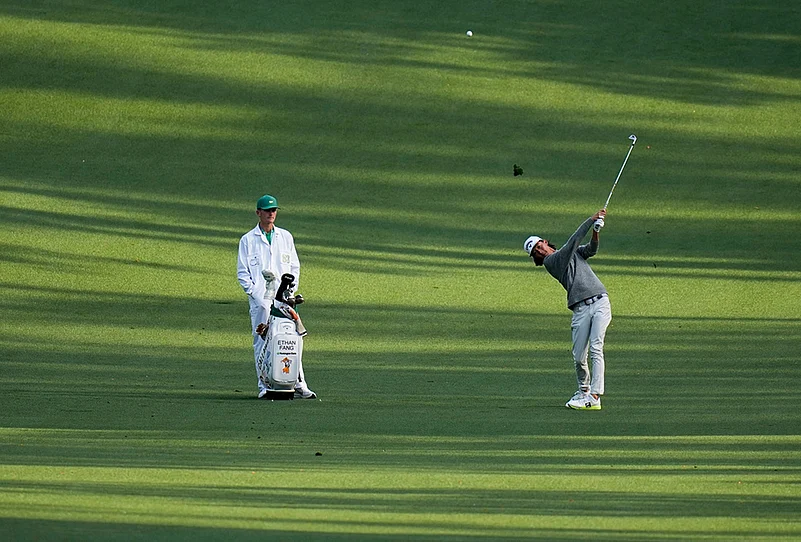 Masters golf tournament Practice round photos-Ethan Fang