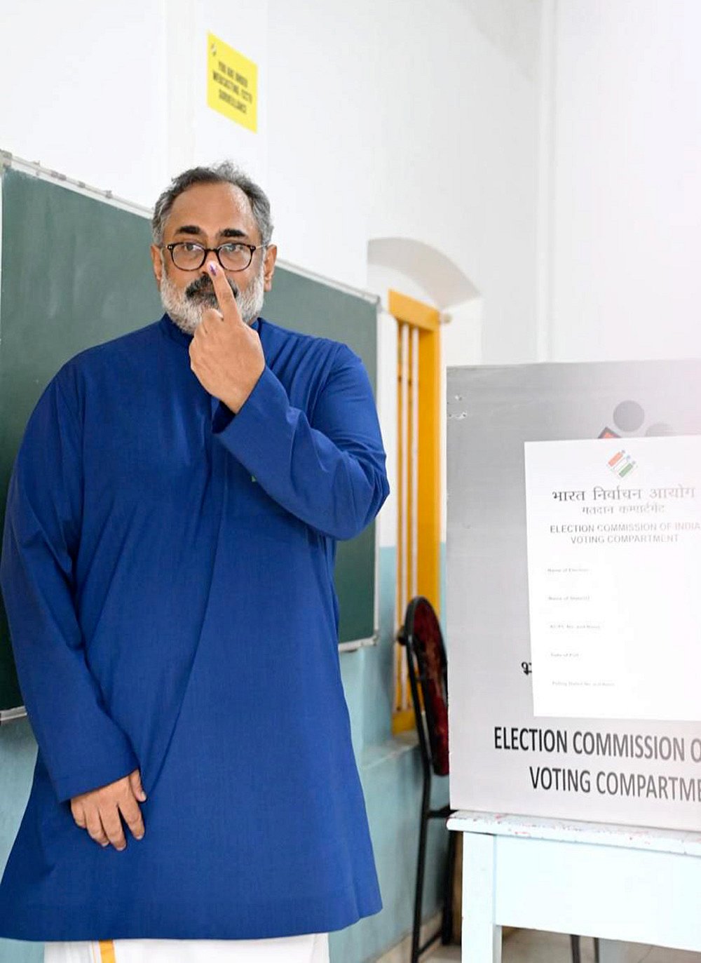 Kerala polls: Rajeev Chandrasekhar casts vote in Trivandrum
