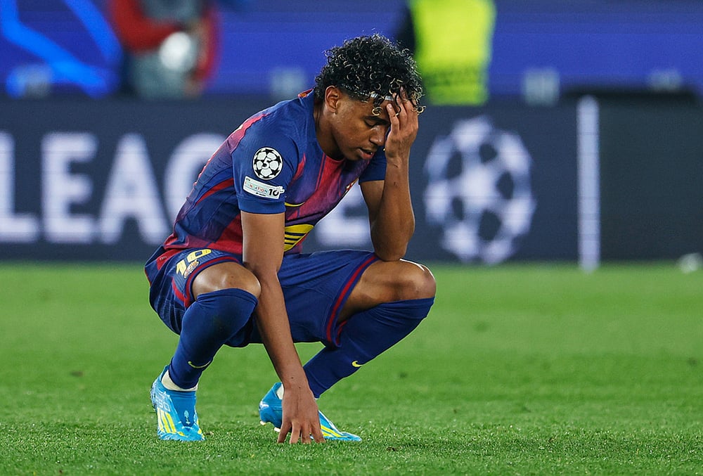 FC Barcelona Vs Atletico Madrid Champions League quarterfinal match-Lamine Yamal