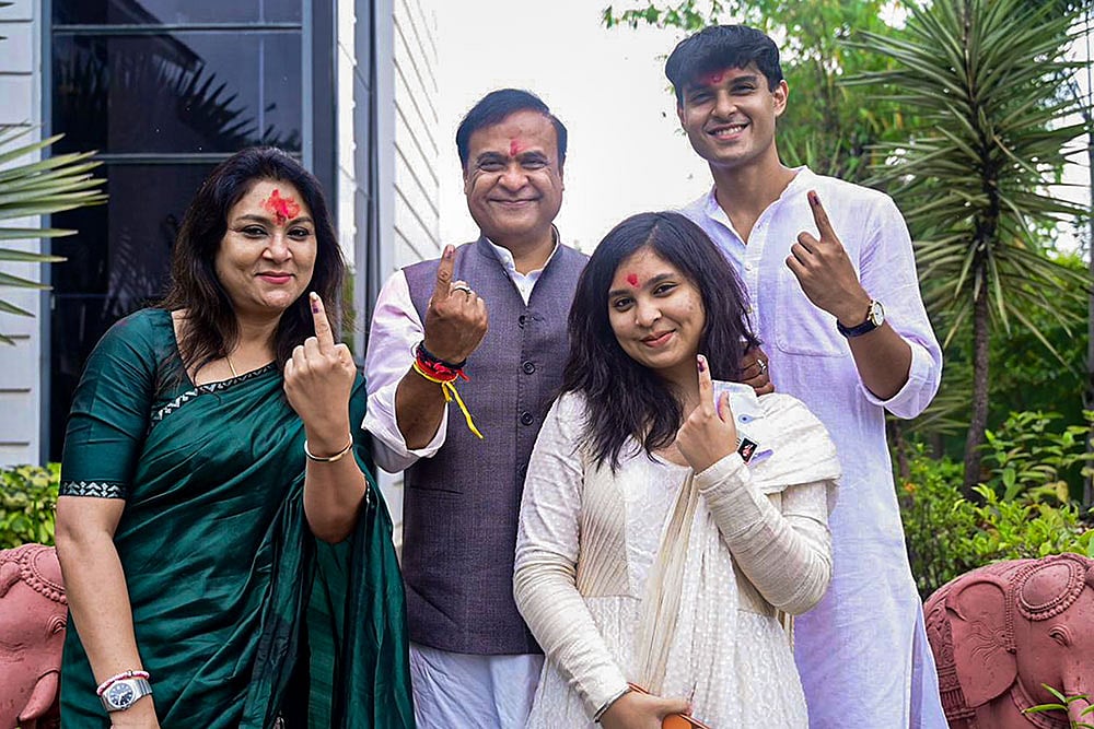 Assam polls: CM Himanta casts vote
