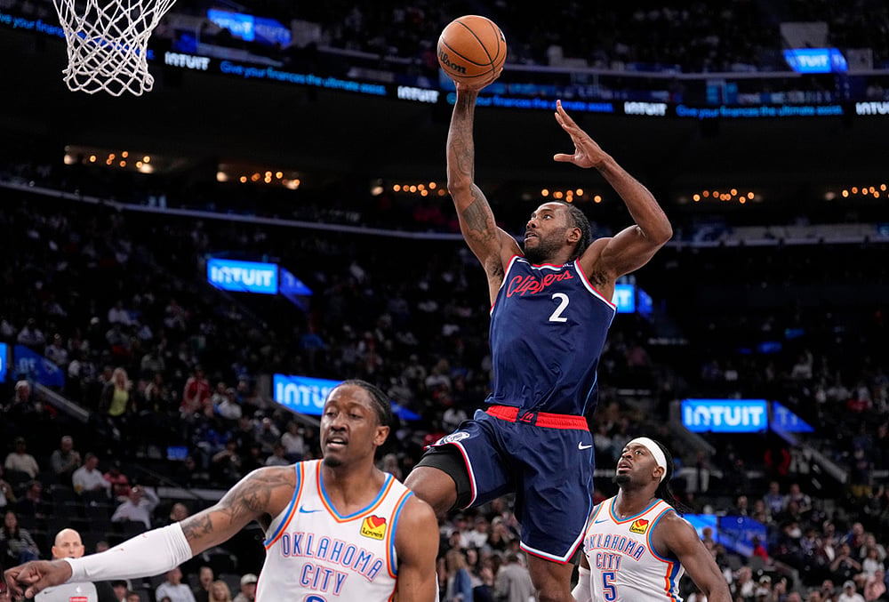 Los Angeles Clippers vs Oklahoma City Thunder NBA basketball-Kawhi Leonard