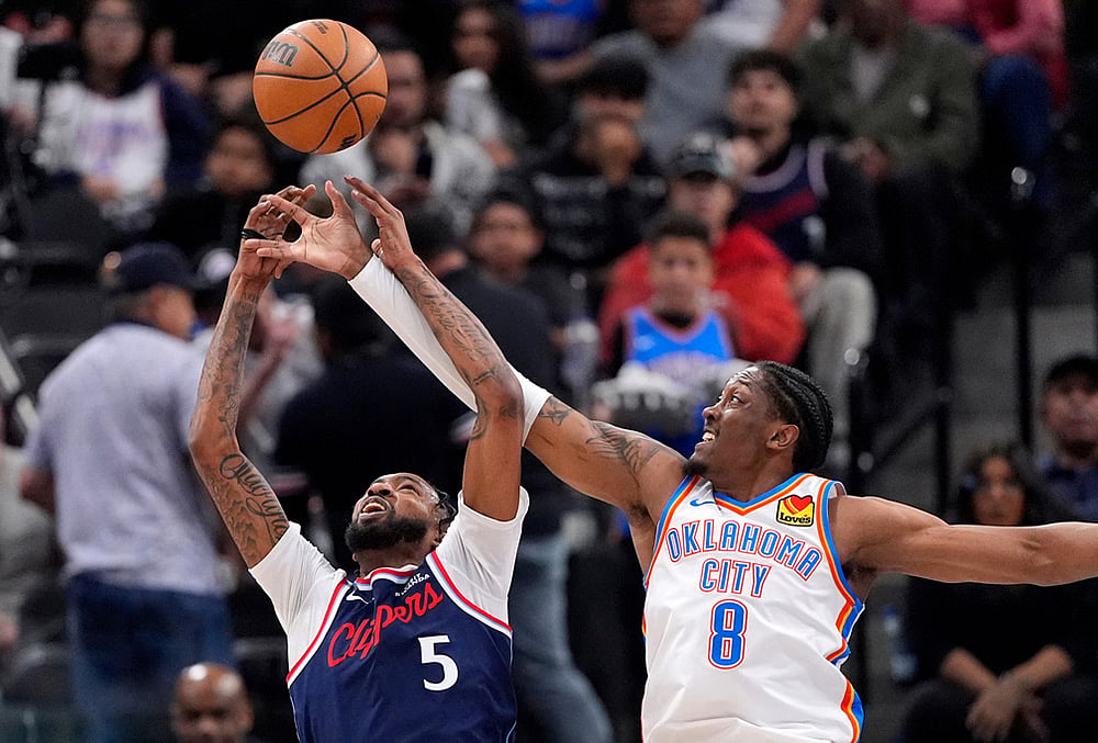 Los Angeles Clippers vs Oklahoma City Thunder NBA basketball-Derrick Jones Jr