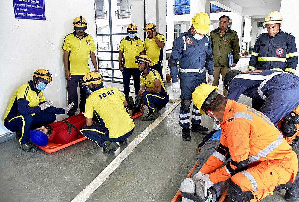 Rescue personnels mock drill for Char Dham