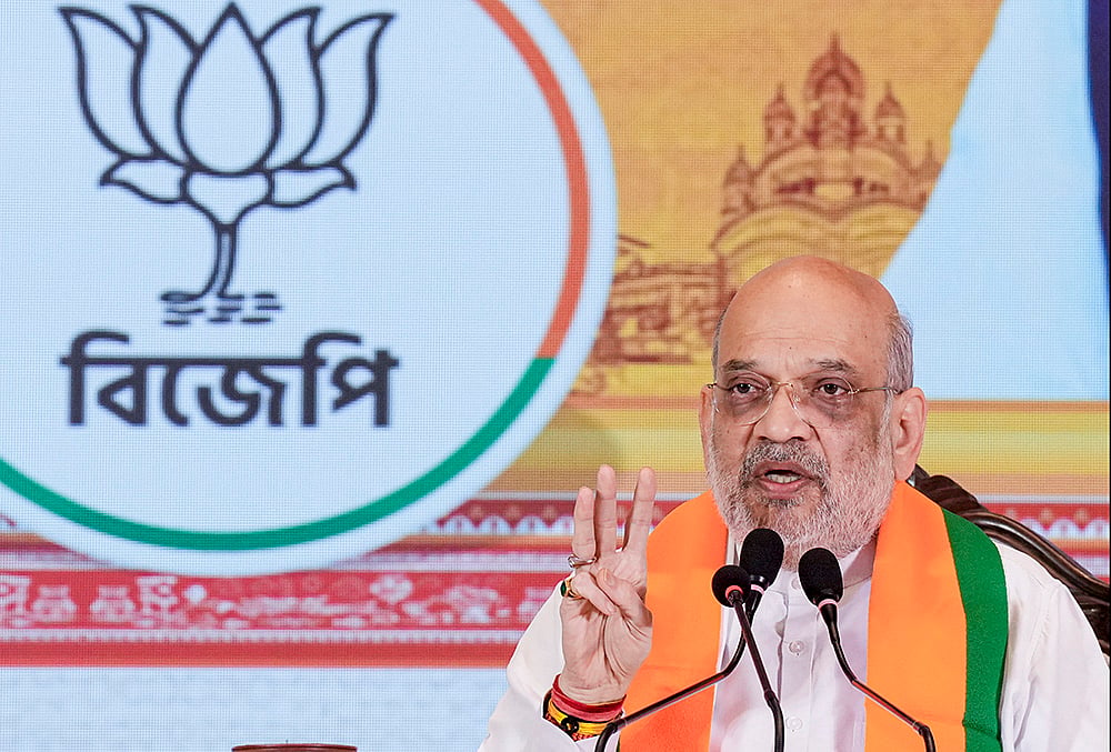 WB polls: Amit Shah addresses a press conference 