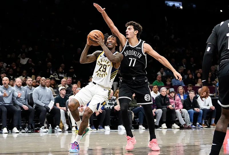 Brooklyn Nets Vs Indiana Pacers nba basketball-Quenton Jackson