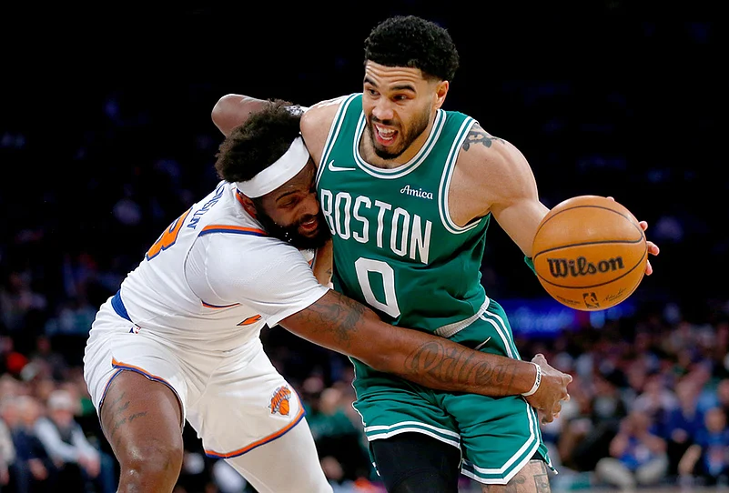 New York Knicks Vs Boston Celtics nba basketball-Mitchell Robinson,