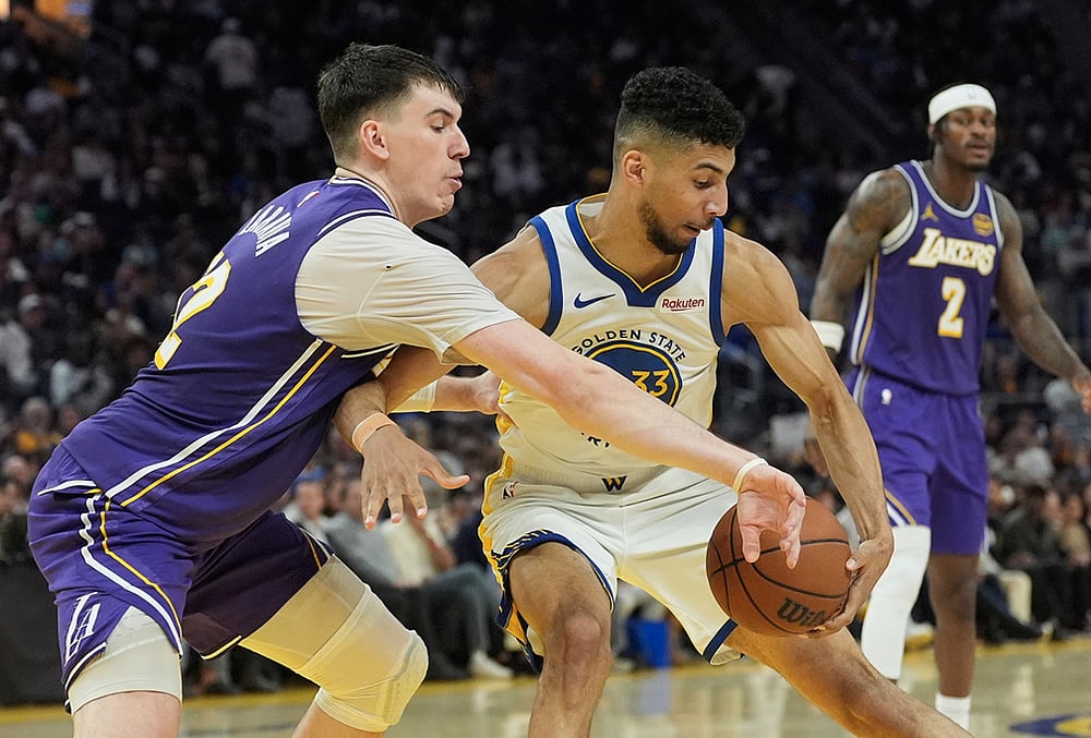 Golden State Warriors Vs Los Angeles Lakers nba game-Jake LaRavia