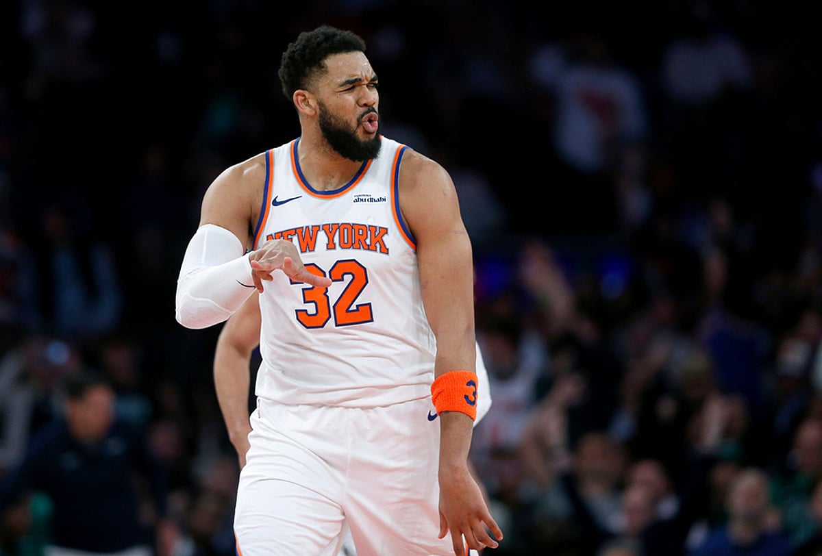 New York Knicks Vs Boston Celtics nba basketball-Karl-Anthony Towns