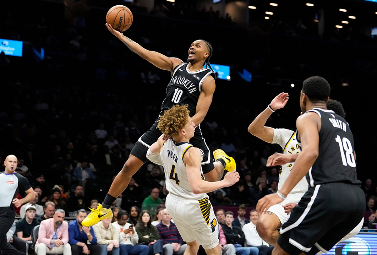 Brooklyn Nets Vs Indiana Pacers nba basketball-Tyson Etienne