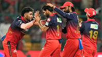 RCB Vs MI Live Cricket Score, IPL 2026: Bengaluru Win Toss, Opt To Bowl In Raipur Photo: AP/Aijaz Rahi : Royal Challengers Bengaluru's Bhuvneshwar Kumar, second left, celebrates with teammates the wicket of Chennai Super Kings' Ayush Mhatre during their Indian Premier League match in Bengaluru.
