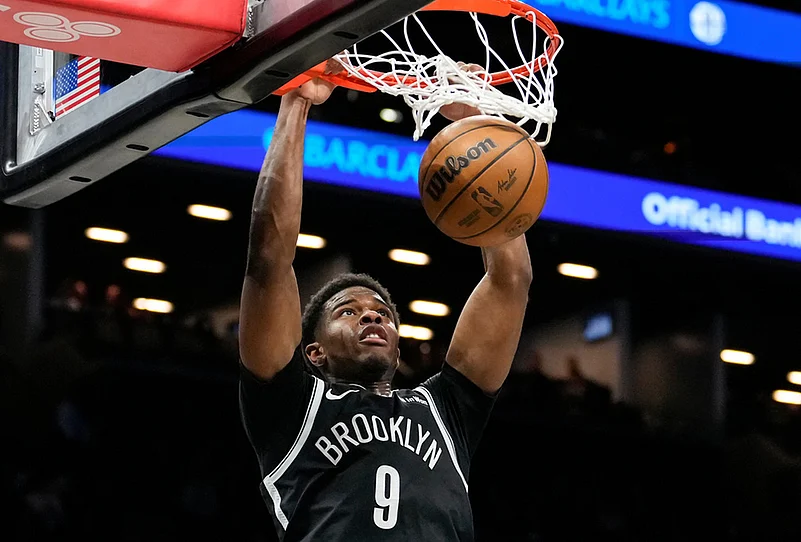 Brooklyn Nets Vs Indiana Pacers nba basketball-E J Liddell