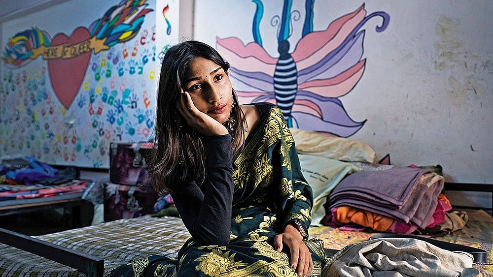 Who Owns Identity?: Himanshi, 20, lives at Garima Greh in Uttam Nagar, Delhi. She left her home in Agra at 18, when her family disapproved of her identity as a trans woman. She resumed her education after moving to Delhi. 
Having once aspired to secure a job, the new transgender law has left her disheartened - Photo: Suresh K. Pandey