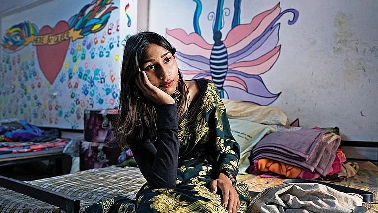 Who Owns Identity?: Himanshi, 20, lives at Garima Greh in Uttam Nagar, Delhi. She left her home in Agra at 18, when her family disapproved of her identity as a trans woman. She resumed her education after moving to Delhi.
Having once aspired to secure a job, the new transgender law has left her disheartened - Photo: Suresh K. Pandey
