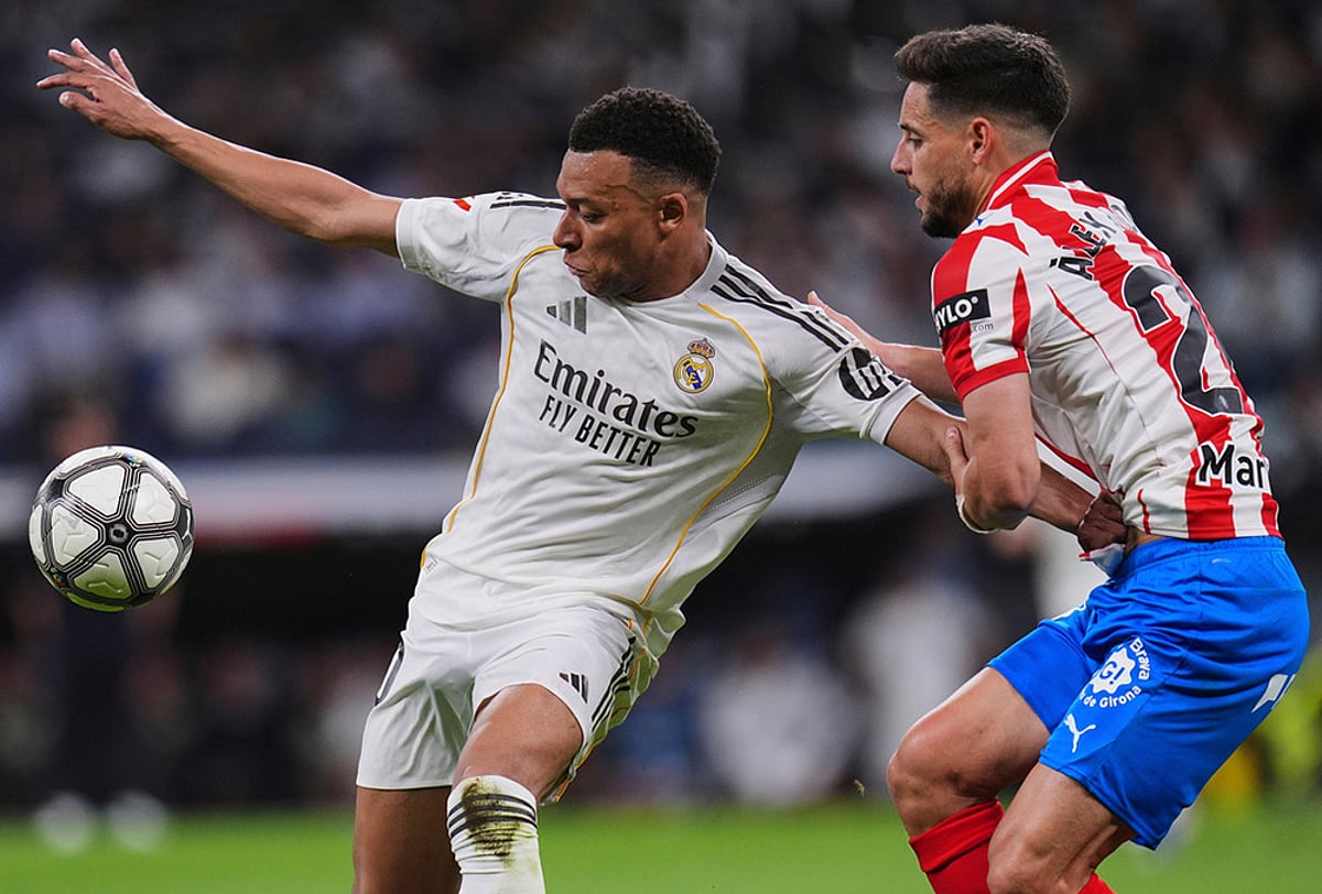 Real Madrid vs Girona Spanish La liga soccer-Kylian Mbappe
