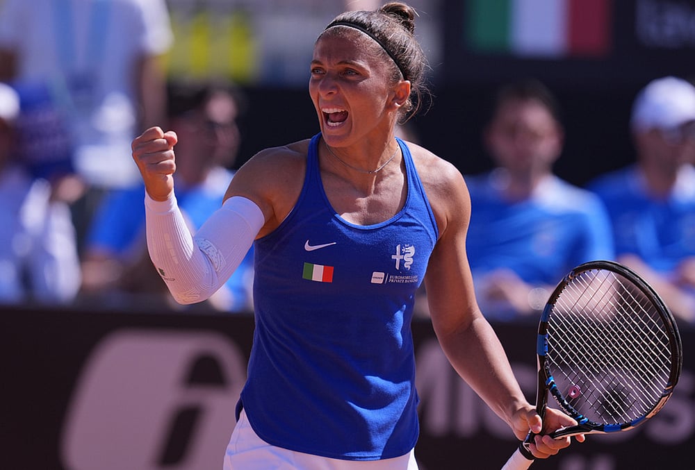 Billy Jean Cup tennis Italy vs Japan match-Italys Sara Errani 