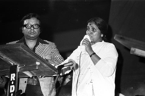 RD Burman with Asha Bhosle 
