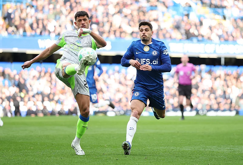 Chelsea vs Man City Premier League soccer- Matheus Nunes
