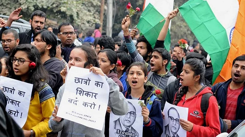 Protest against caste based discrimination