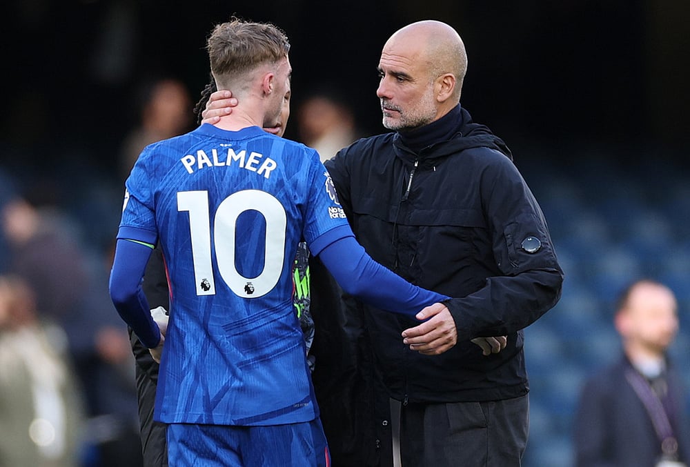 Chelsea vs Man City Premier League soccer-Pep Guardiola