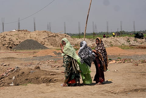 People at the ground of Babri Masjid at Murshidabad Beldanga