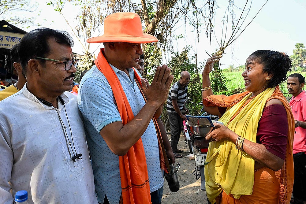 WB polls: BJP candidate campaign in Nadia