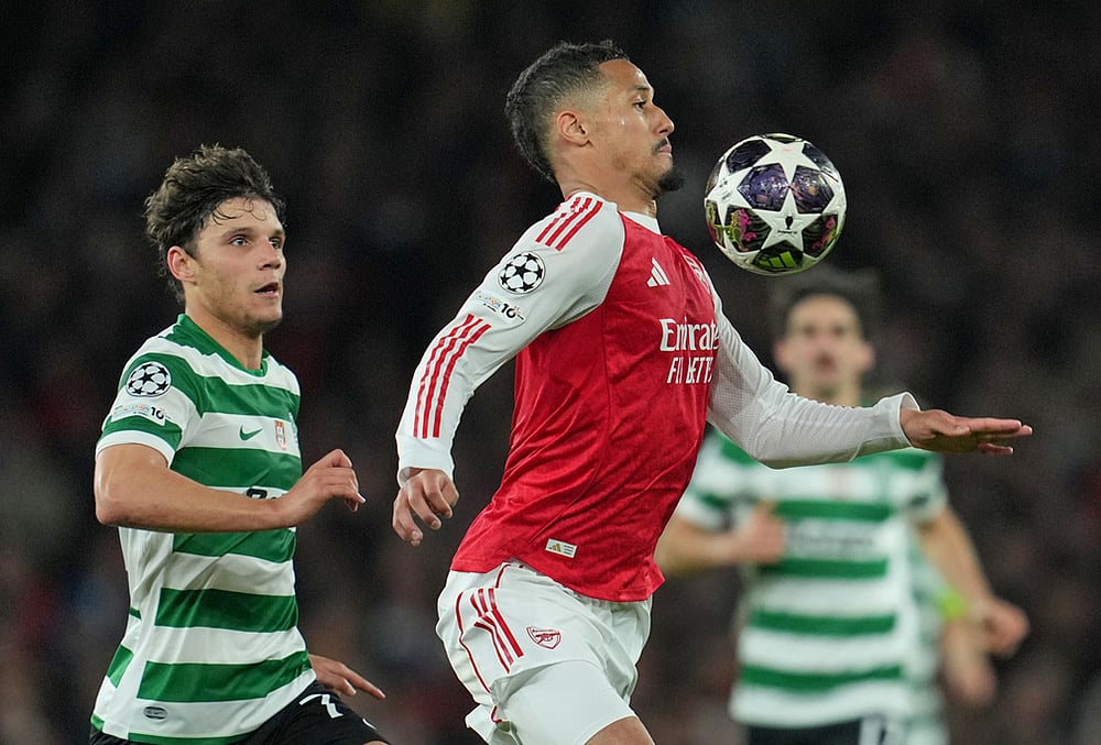 Arsenal Vs Sporting CP Champions League 2025-26 Quarter-Final-William Saliba