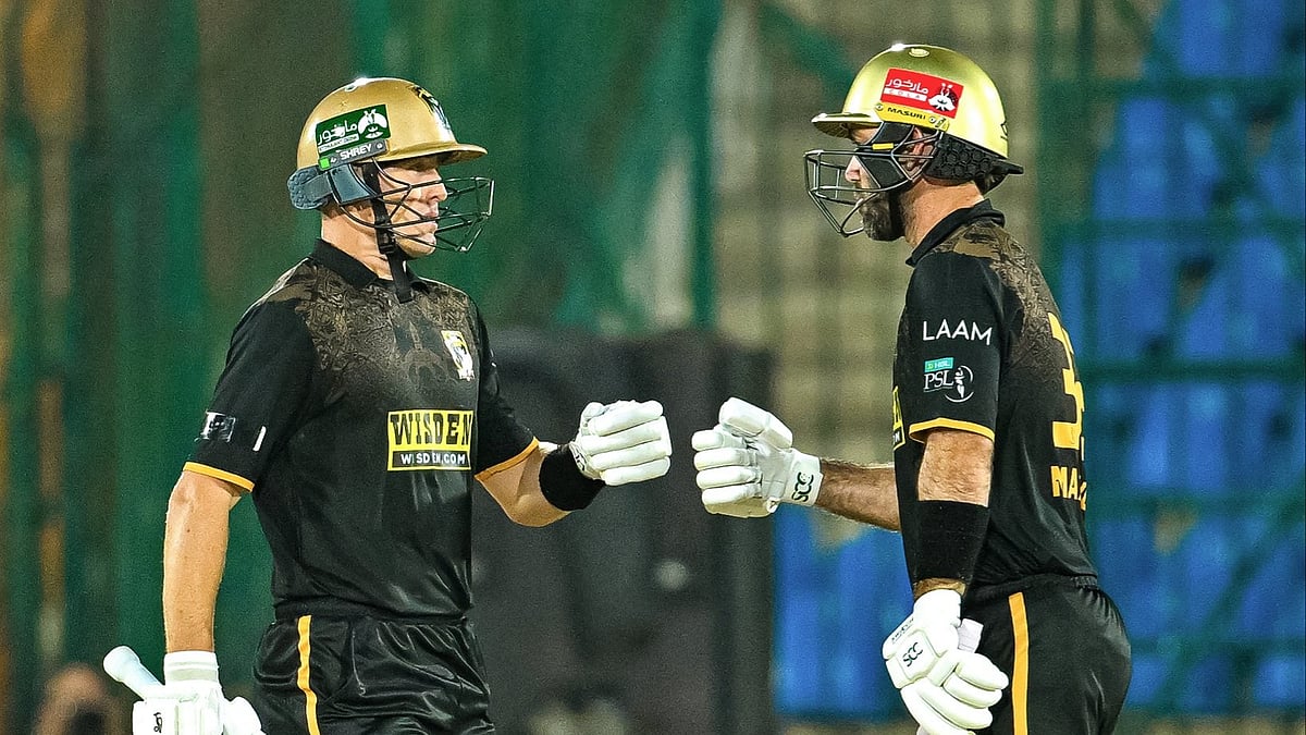 Glenn Maxwell and Marnus Labuschagne in action for Hyderabad Kingsmen during PSL 2026.  - HHKingsmen/X