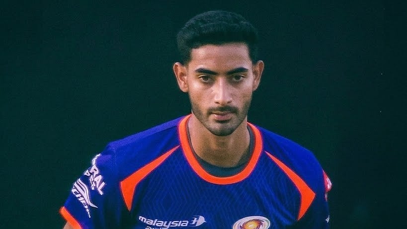 Krish Bhagat in Mumbai Indians training for IPL 2026.  - mipaltan/X