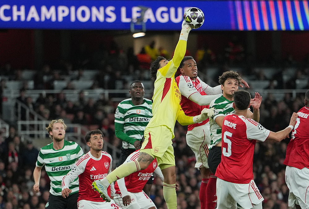 Arsenal Vs Sporting CP Champions League 2025-26 Quarter-Final-David Raya