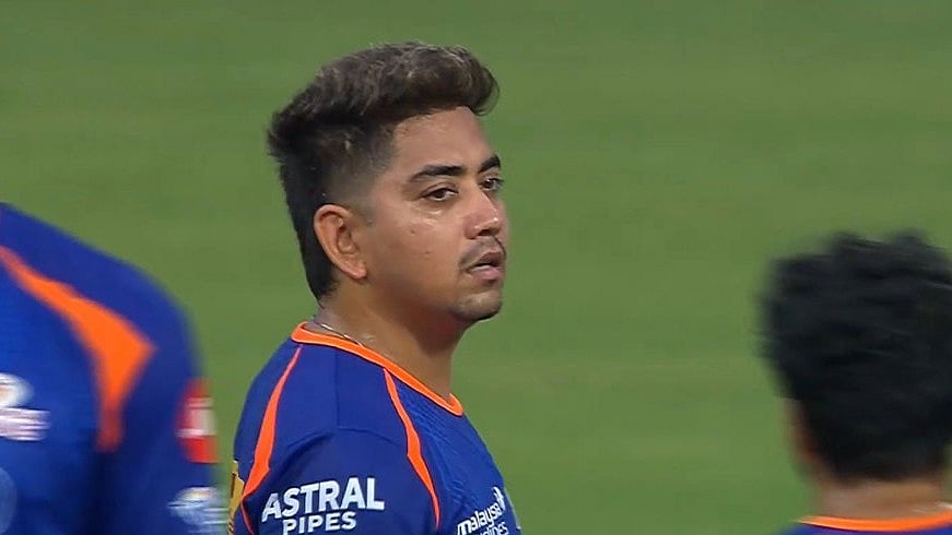 Mumbai Indians face Punjab Kings on 16 April at the Wankhede Stadium, with Mayank Rawat part of the playing XI in his IPL debut for MI. - JioHotstar Screengrab